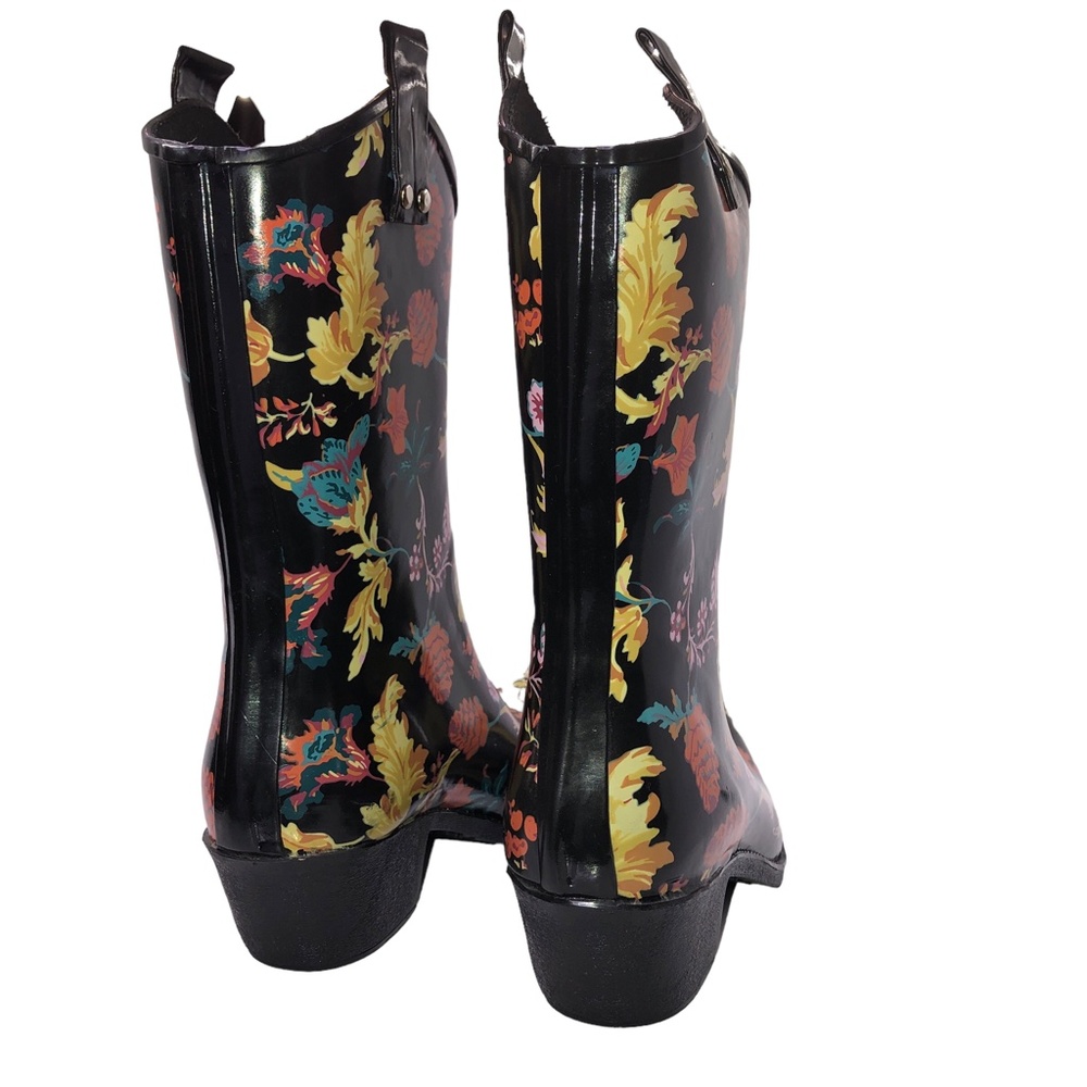 Nomad Yippy Western Cowboy Pointed Toe Floral Rain Boots Sz 11 - Picture 4 of 14